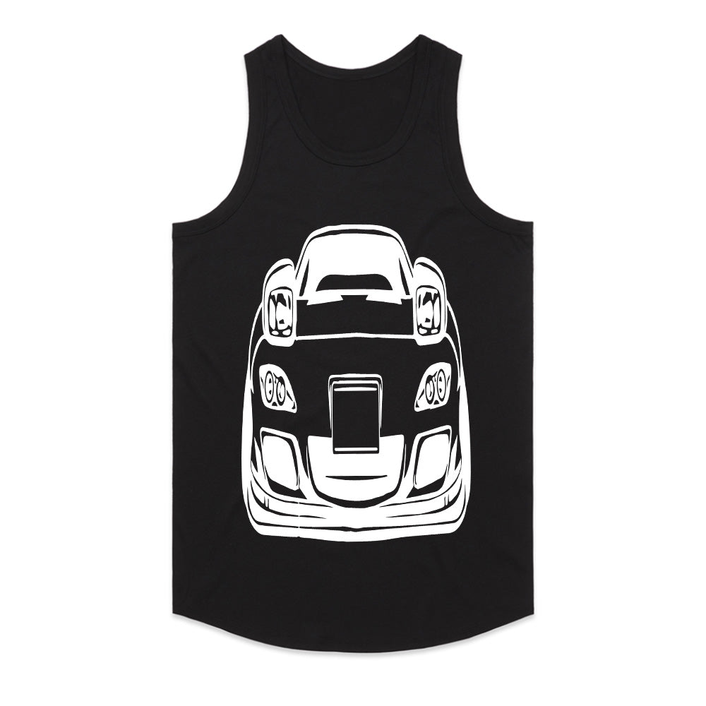 RX-7 Outline JDM T-Shirt – Minimalist Rotary Engine Sports Car Tee for Tuning & Drift Fans