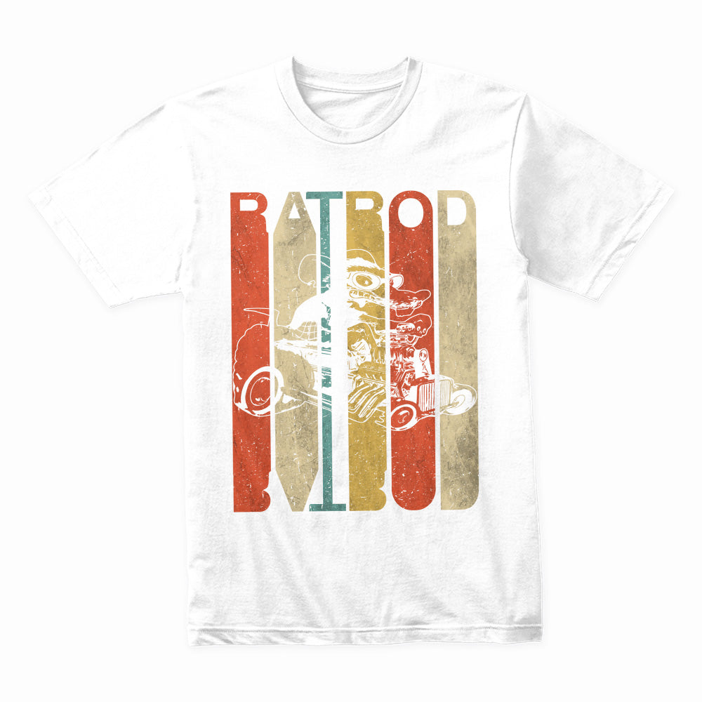Rat Rod Drag Racing Vintage Hot Rod T-Shirt – Old School Car Culture Tee for Classic Car Lovers