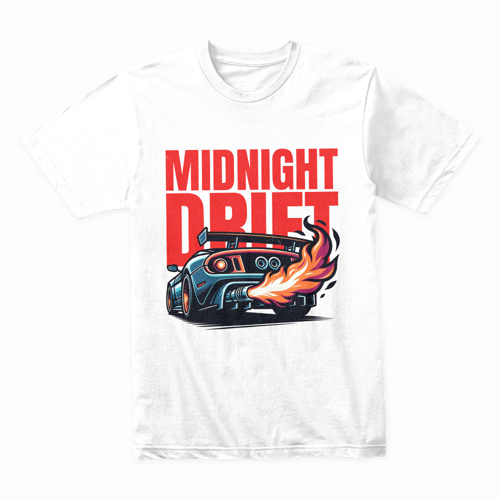 Midnight Drift T-Shirt – JDM Street Racing & Turbo Flames