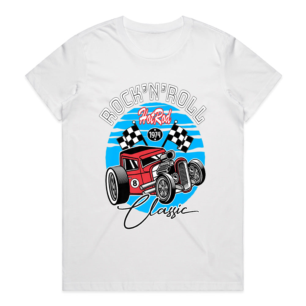 Rock 'n' Roll Classic Hot Rod 1974 T-Shirt – Vintage Racing & Rockabilly Tee