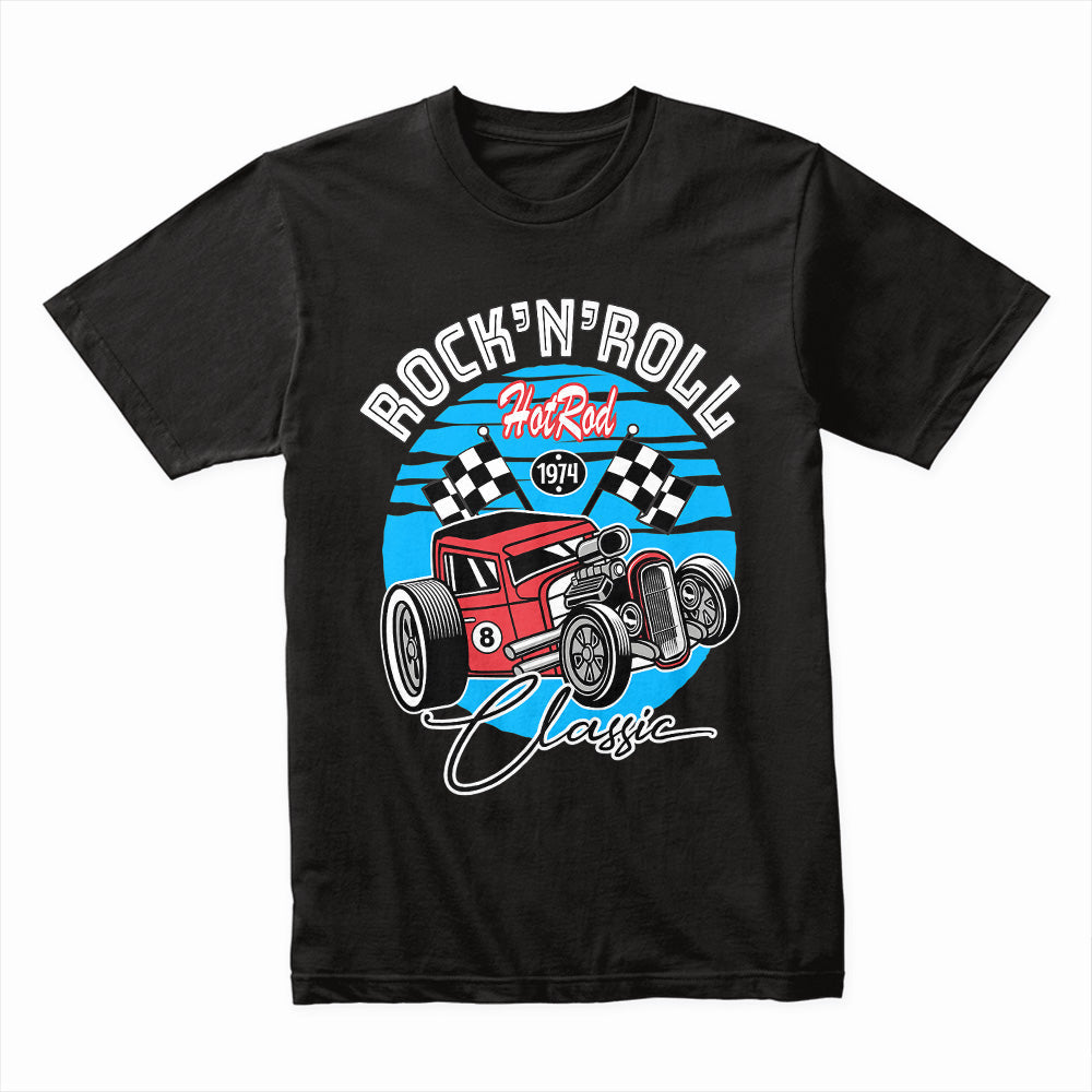 Rock 'n' Roll Classic Hot Rod 1974 T-Shirt – Vintage Racing & Rockabilly Tee