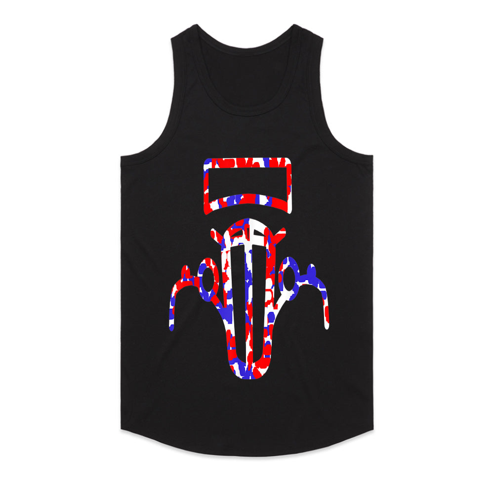 🇺🇸 Red, White & Blue Vintage Hot Rod Outline T-Shirt – Patriotic Classic Car Tee
