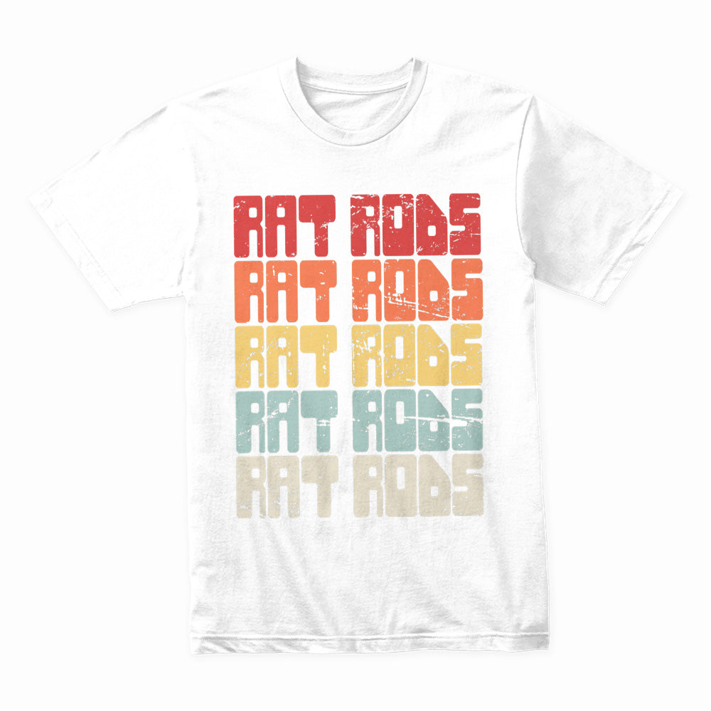 Retro Rat Rods T-Shirt – Vintage Distressed Hot Rod Enthusiast Tee