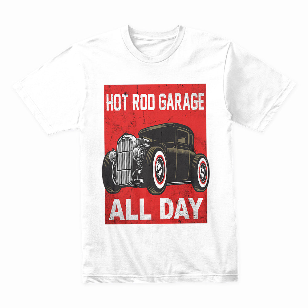 Hot Rod Garage T-Shirt – Vintage Rat Rod Classic Car Enthusiast Tee