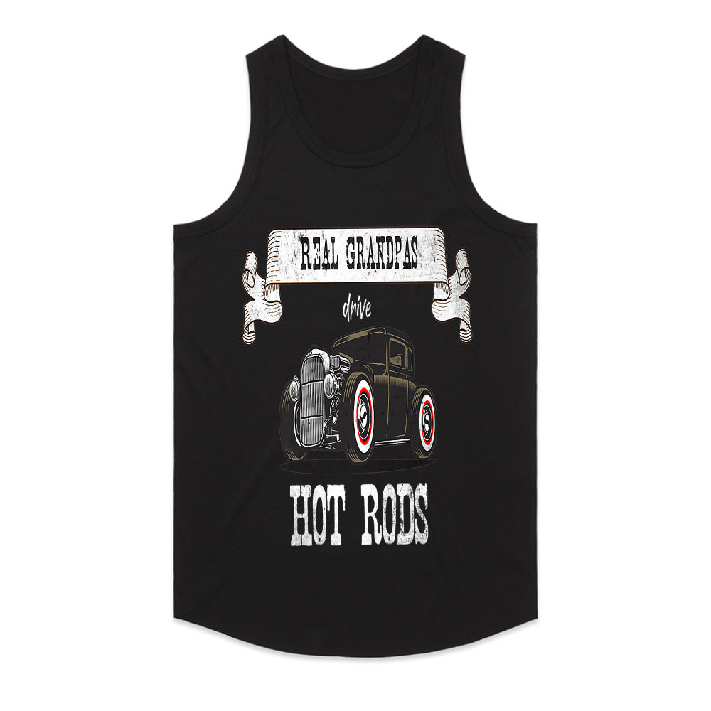Real Grandpas Drive Hot Rods – Vintage Classic Car Enthusiast T-Shirt