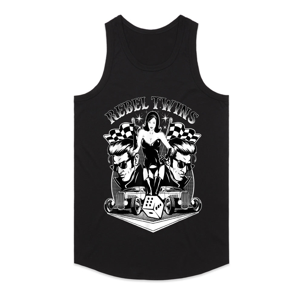 Rebel Twins Rockabilly Hot Rod T-Shirt – Vintage Pinup Retro Greaser Style