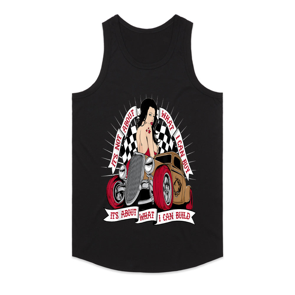 Hot Rod Builder Pin-Up T-Shirt – Rockabilly Car Enthusiast Vintage Tee
