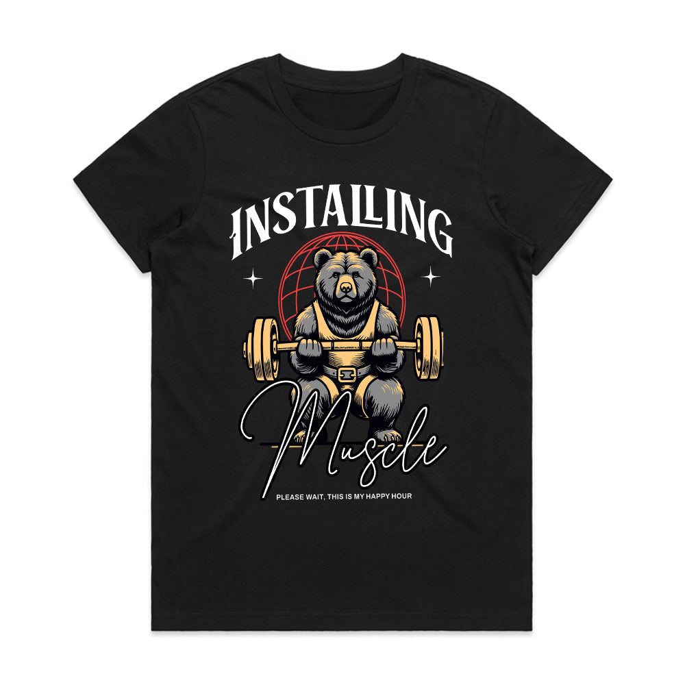 Installing Muscle Gym Bear T-Shirt – Funny Fitness & Powerlifting Workout Tee