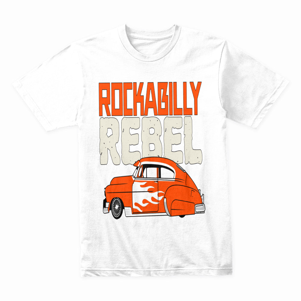 Rockabilly Rebel T-Shirt – Vintage Hot Rod Lowrider Classic Car Tee