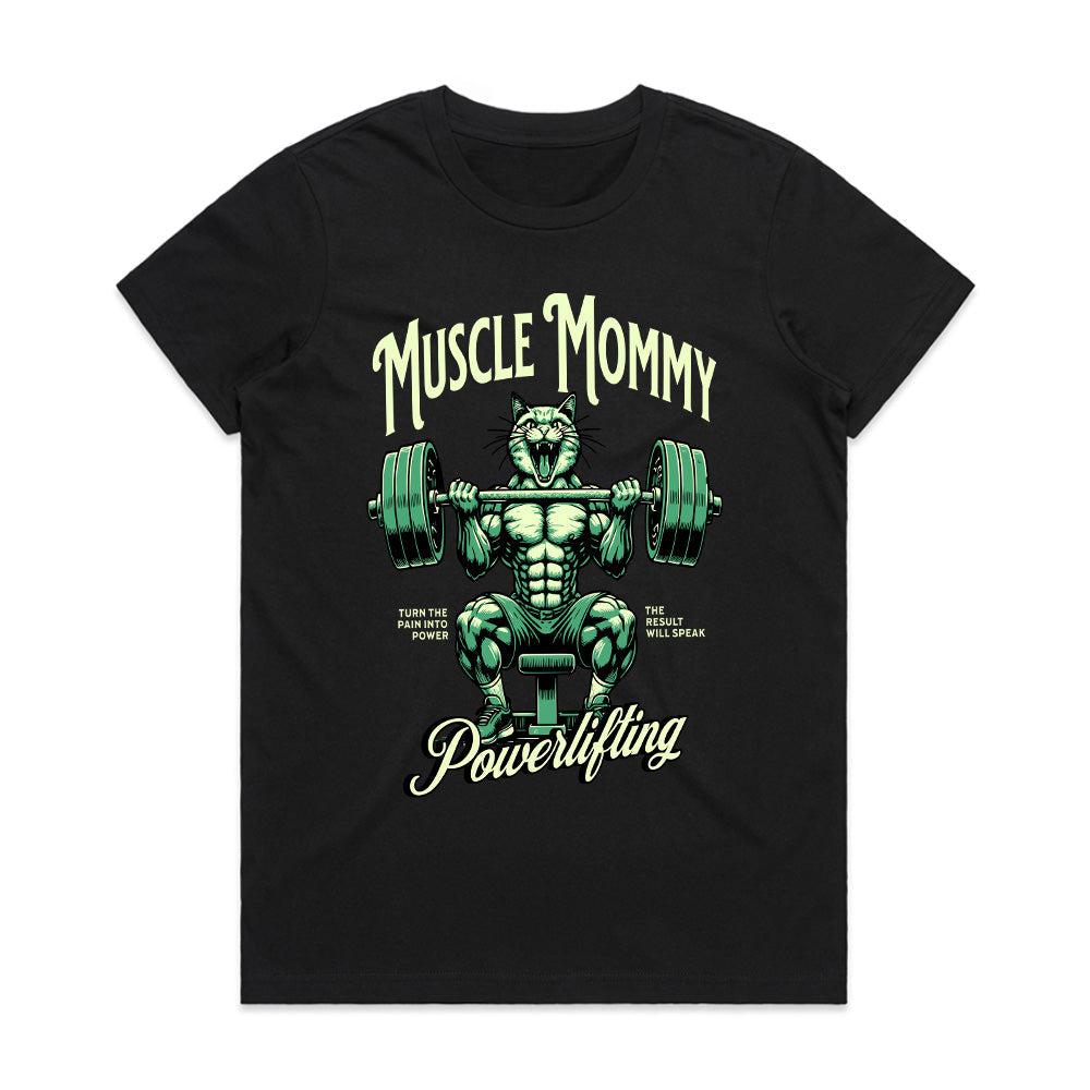 Muscle Mommy Powerlifting Tee – Fierce Gym & Strength Training Shirt