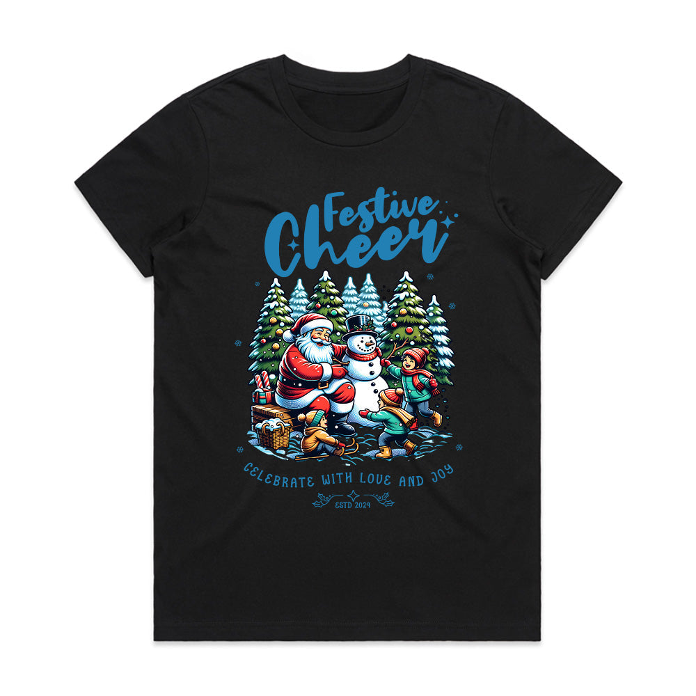 Festive Cheer Christmas T-Shirt – Heartwarming Holiday Celebration Tee