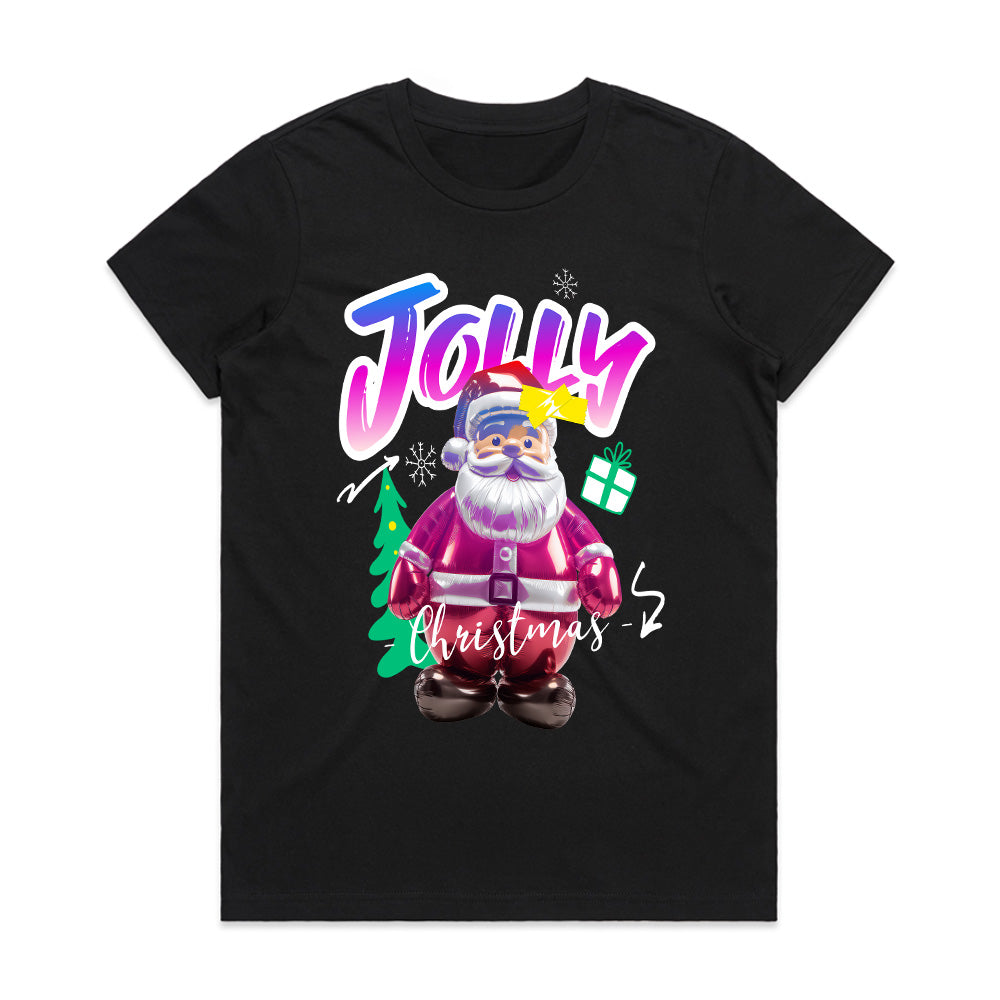 Jolly Christmas Retro Santa Tee – Fun & Festive Holiday Shirt