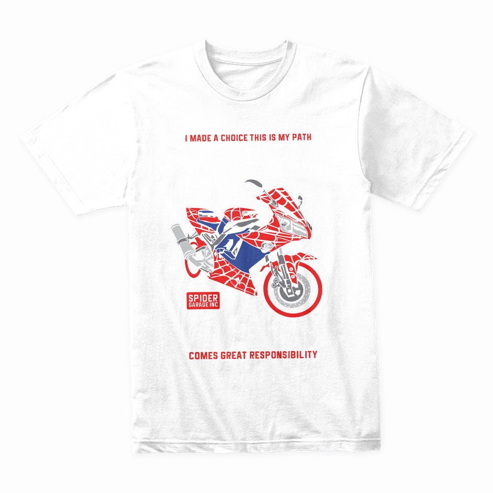 SpiderMotor T-Shirt – Web-Slinging Speed & Power!