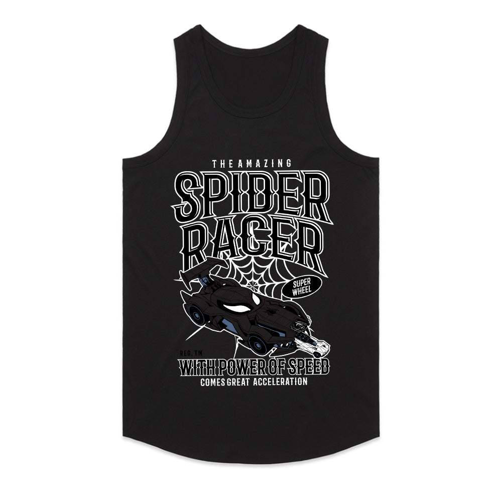 Spider Racer T-Shirt – High-Speed Web-Slinging Action!