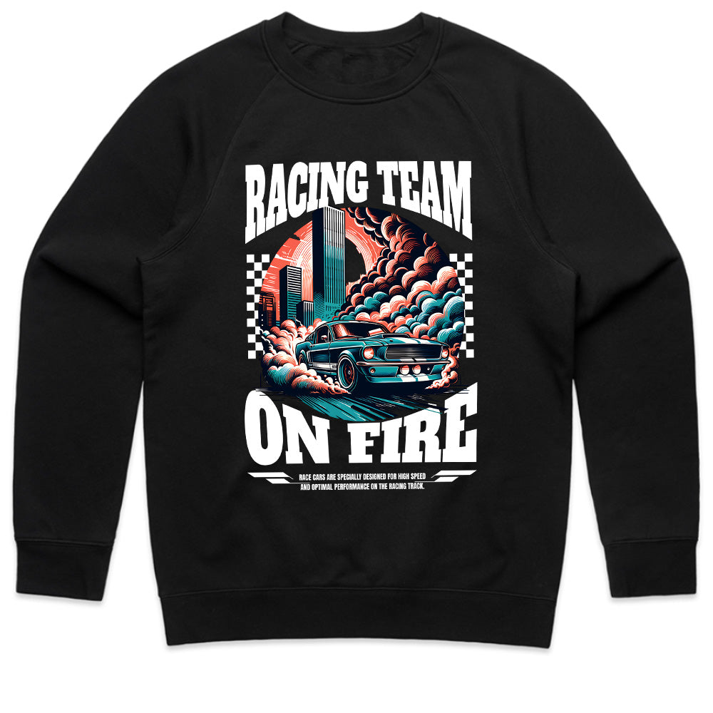 Racing Team On Fire - High-Speed Streetwear T-Shirt