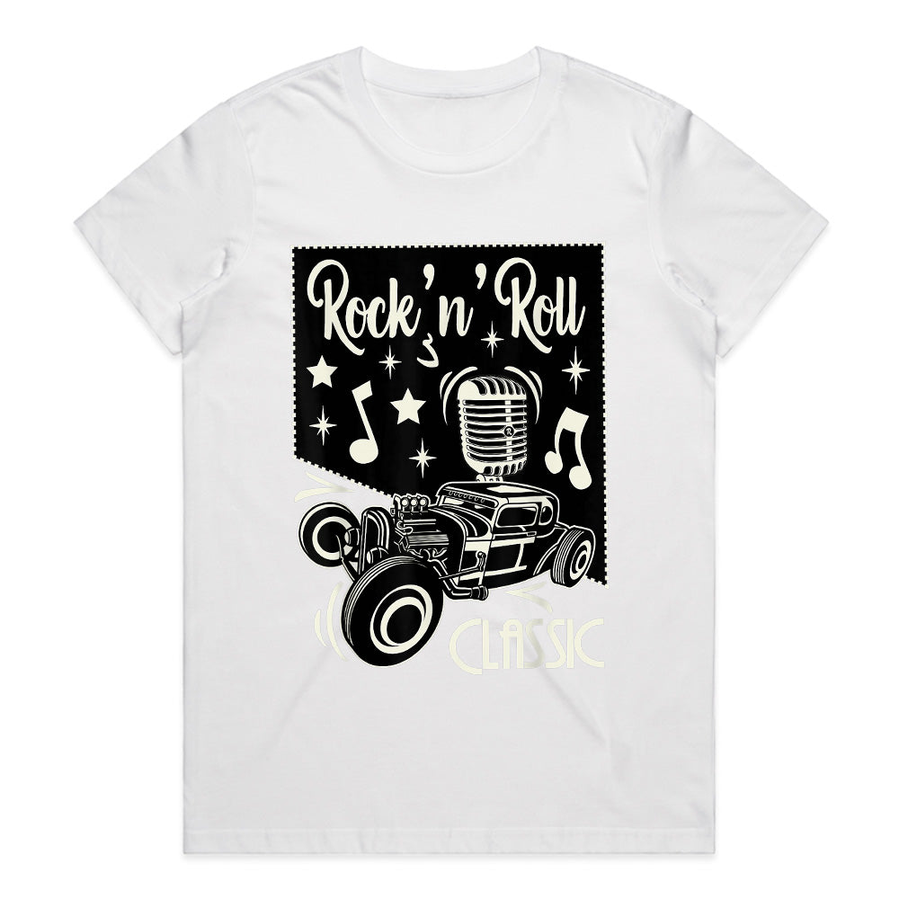 Rock 'n' Roll Classic Hot Rod T-Shirt – Vintage Music & Custom Car Retro Tee