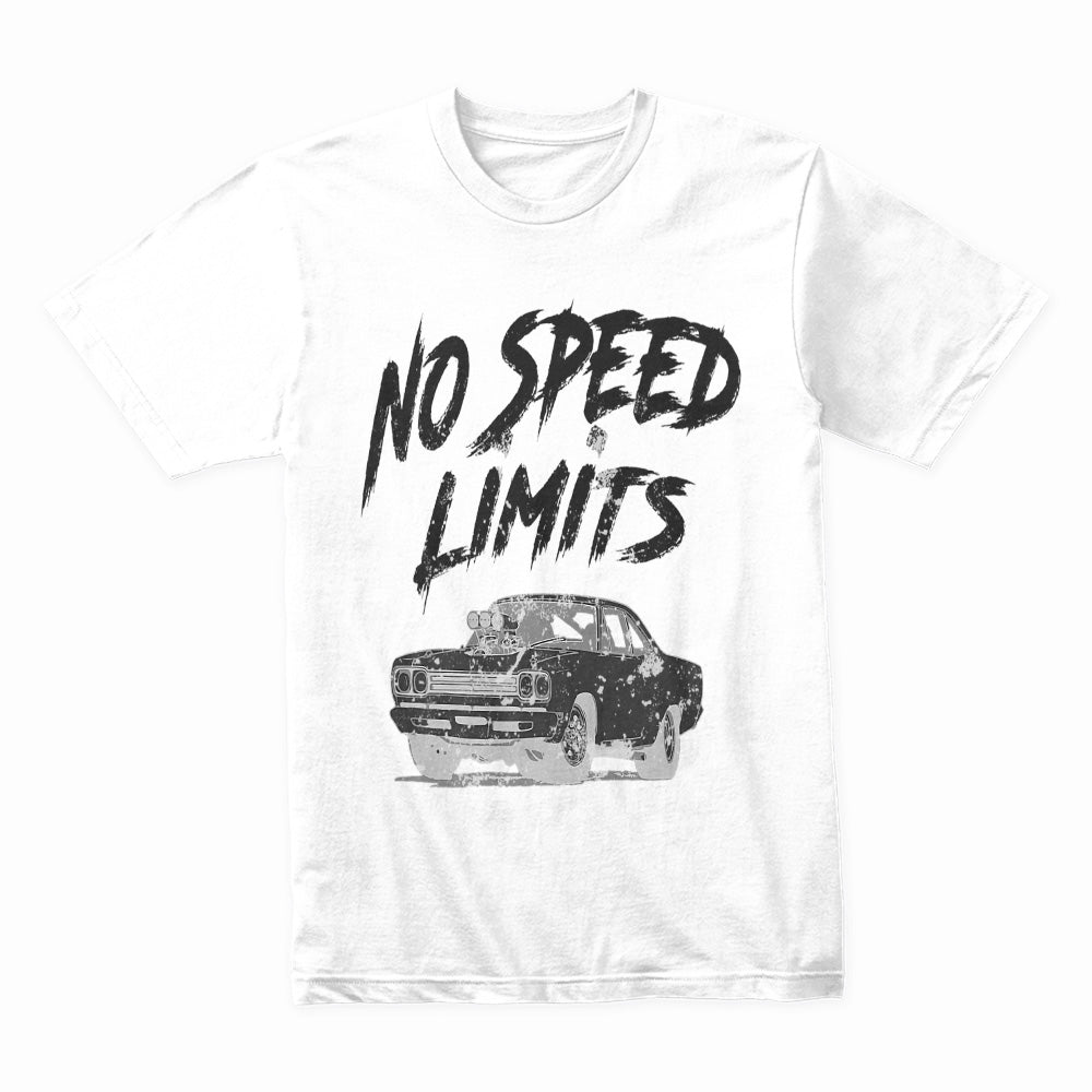 No Speed Limits Muscle Car T-Shirt – High-Octane Hot Rod Racing Tee