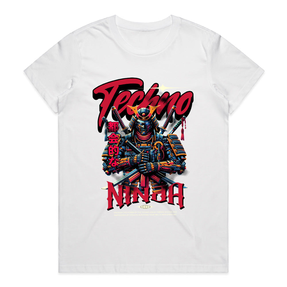 Techno Ninja – Cyber Samurai Futuristic Warrior Graphic T-Shirt