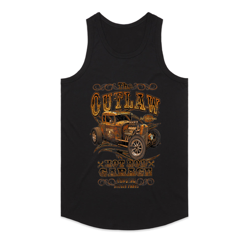 The Outlaw Hot Rod Garage Vintage T-Shirt – Ride with Rebel Style!