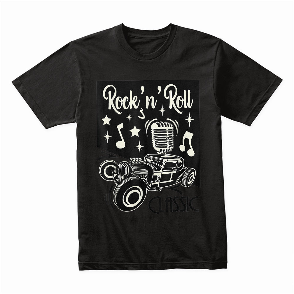 Rock 'n' Roll Classic Hot Rod T-Shirt – Vintage Music & Retro Car Tee