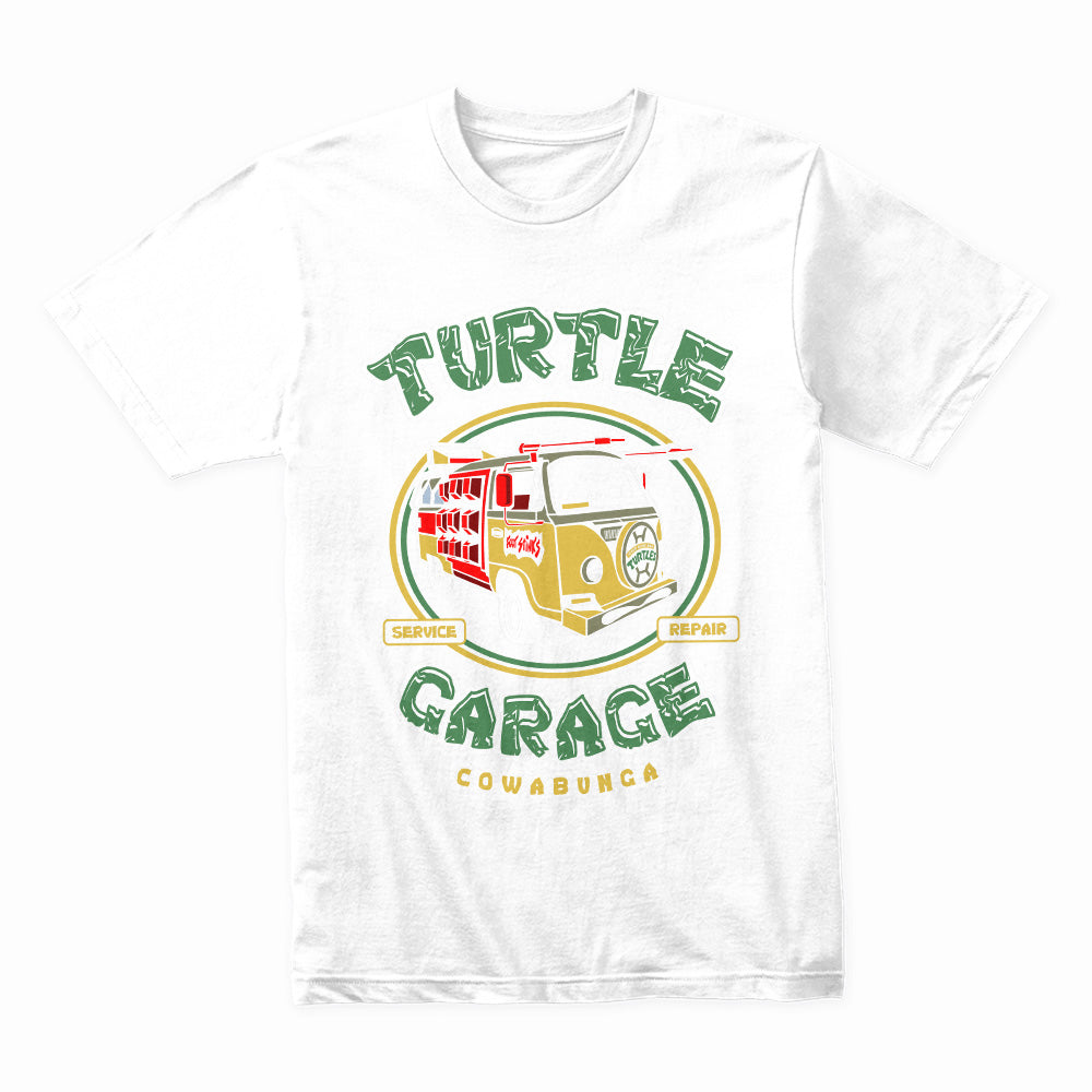 Turtle Garage – Cowabunga Classic Van T-Shirt  Retro Cartoon Vibes