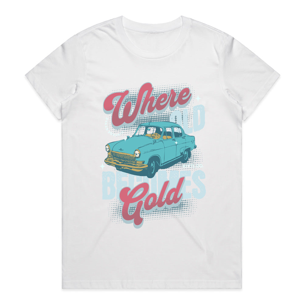 Vintage Gold – Timeless Classic Car Streetwear T-Shirt