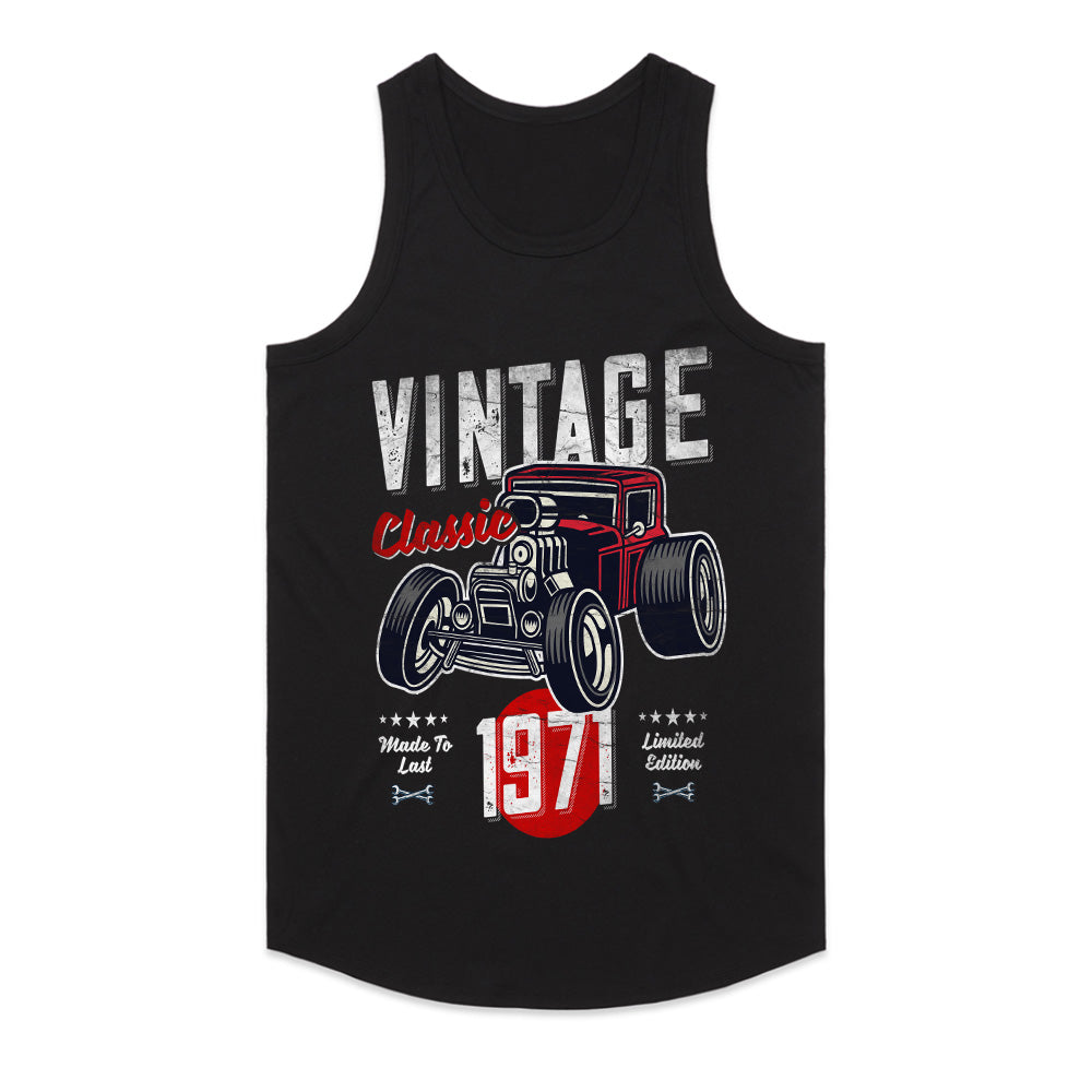 Vintage 1971 Classic Hot Rod T-Shirt – 50th Birthday Limited Edition Retro Muscle Car Tee