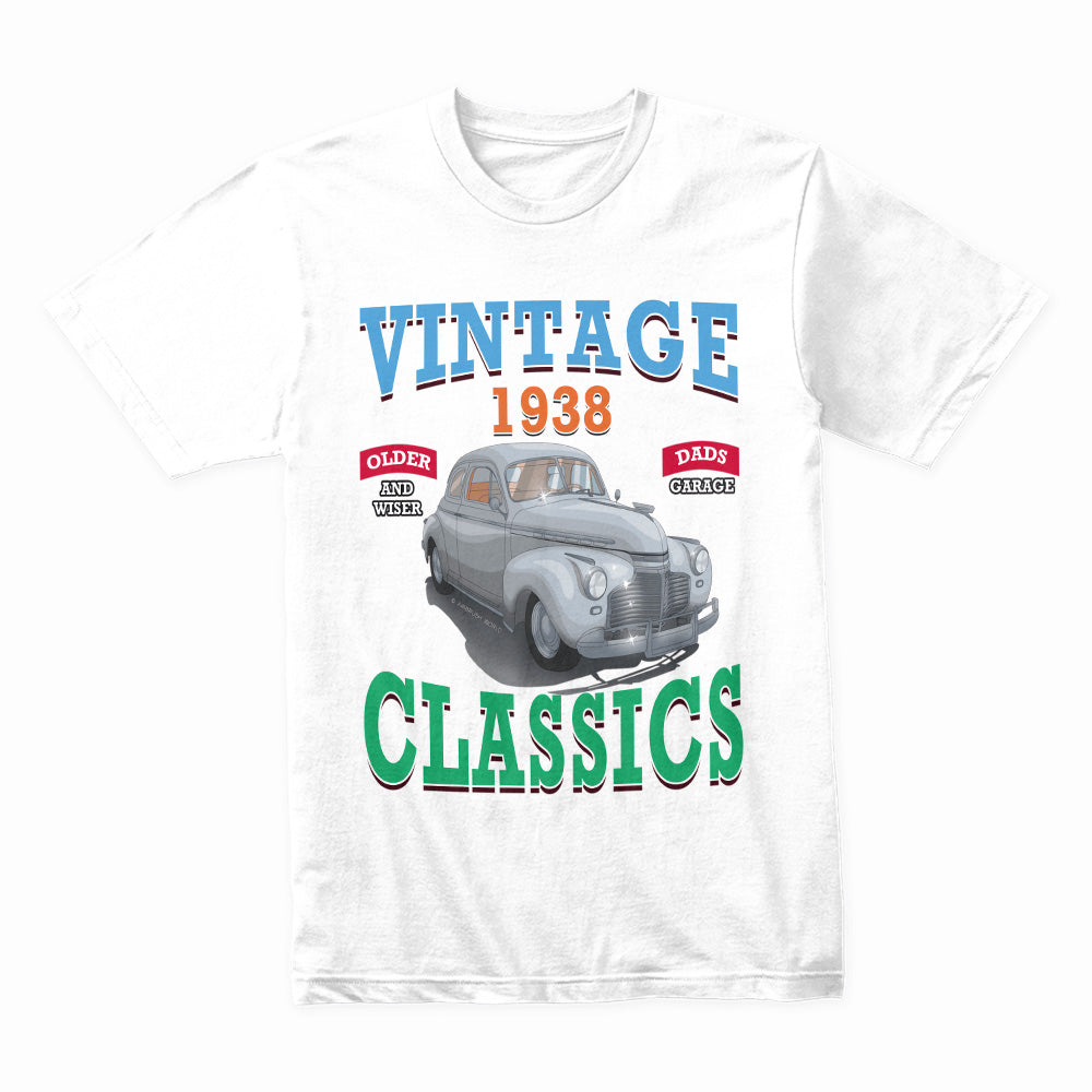 Vintage 1938 Classics T-Shirt – Timeless Car Enthusiast Tee!