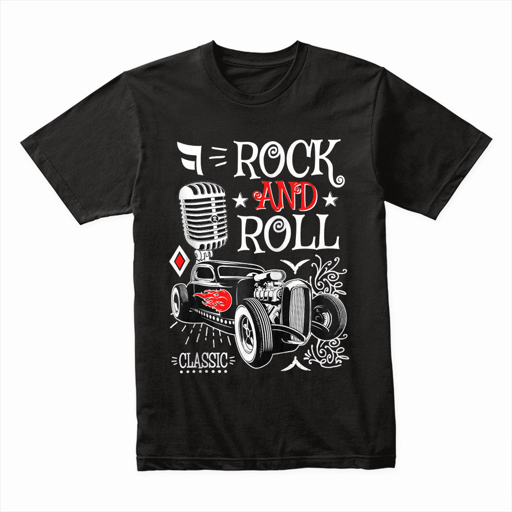 Rock and Roll Classic Hot Rod T-Shirt – Vintage Music & Retro Car Tee