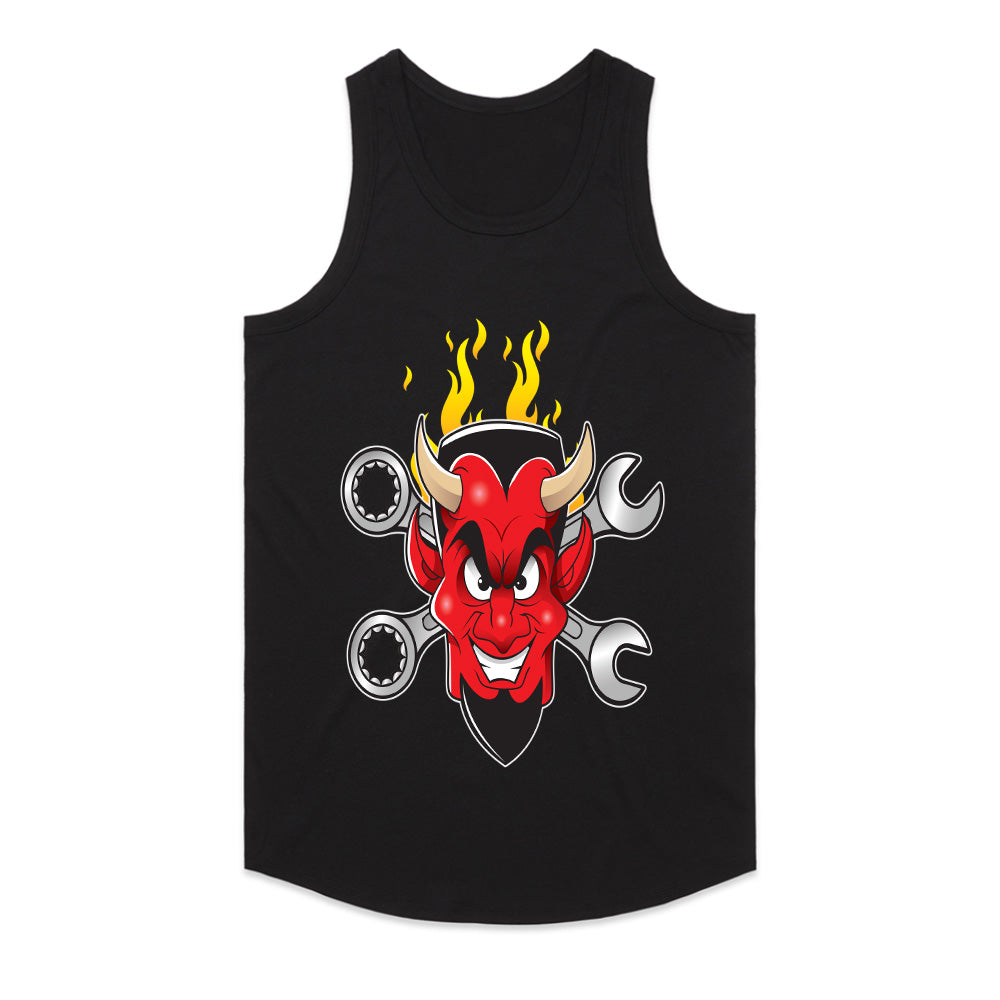 Hot Rod Devil – Wrenches & Flames" Mechanic & Car Enthusiast T-Shirt