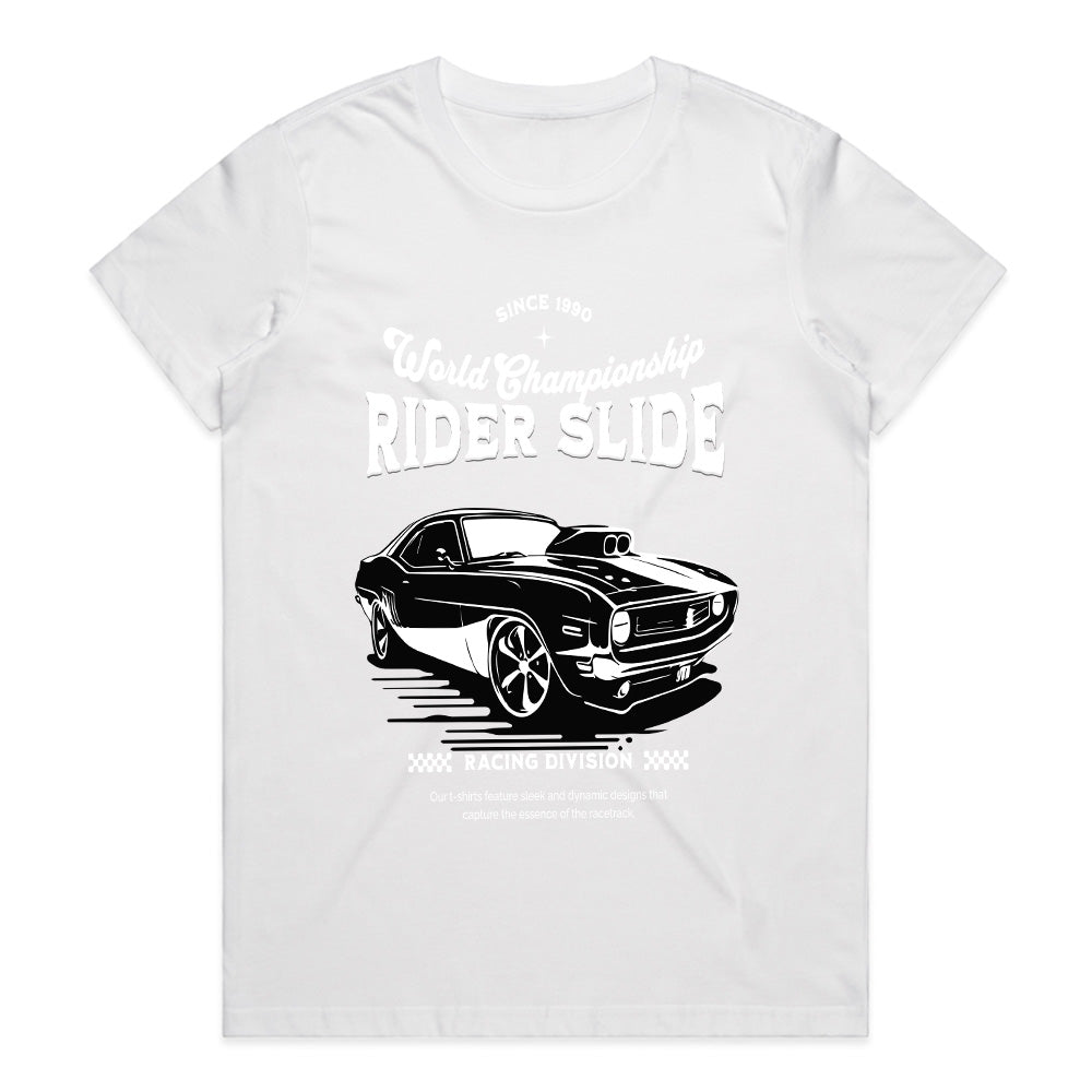 Rider Slide – World Championship Muscle Car Racing T-Shirt
