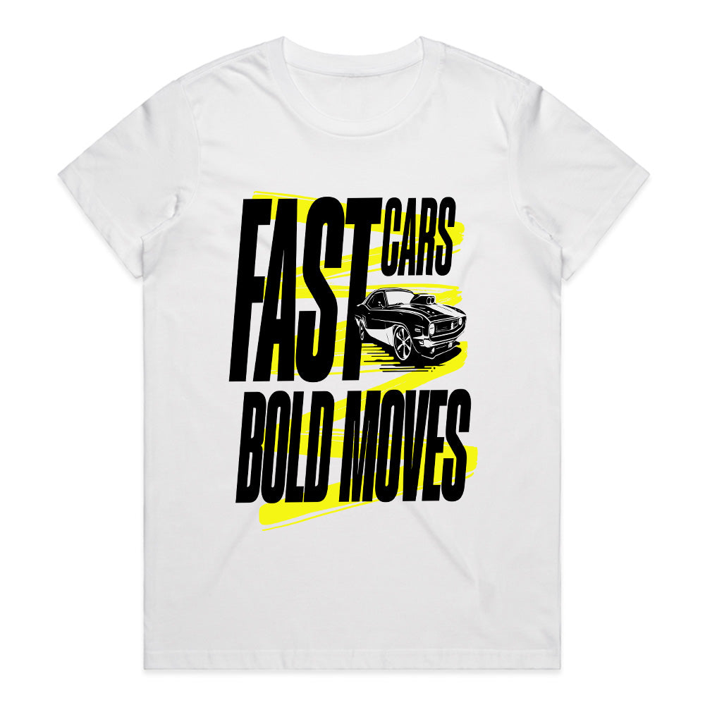 Fast Cars, Bold Moves – High-Speed Muscle Car Streetwear T-Shirt