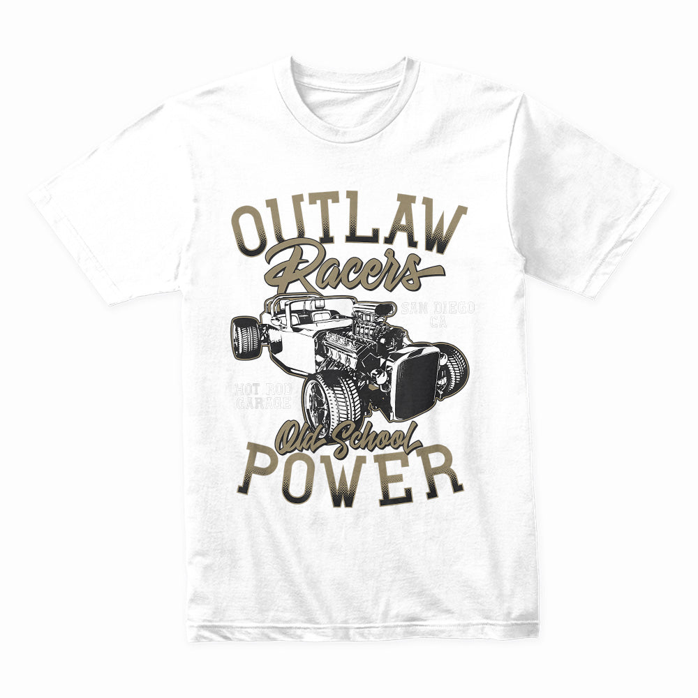 Outlaw Racers – Vintage Hot Rod Garage Old School Power T-Shirt