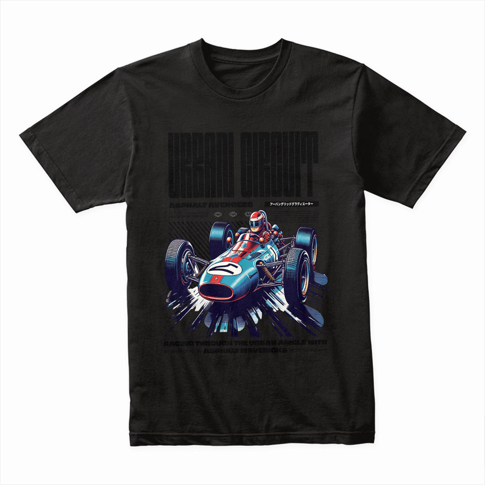 Urban Circuit Vintage Racer Graphic Tee – High-Speed Retro Racing Style