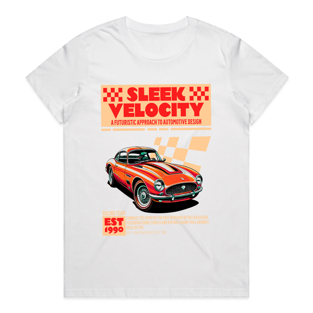 Sleek Velocity – Retro Racing Classic Car Streetwear T-Shirt