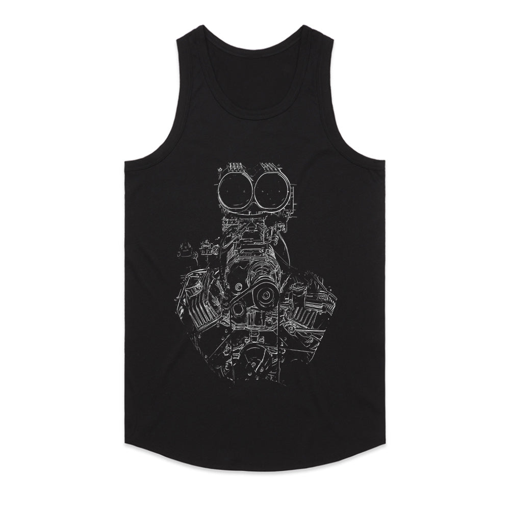Blown V8 Engine Blueprint – Vintage Hot Rod T-Shirt