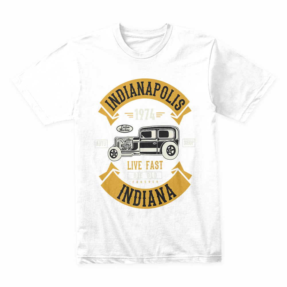 Indianapolis Vintage Hot Rod T-Shirt – Classic Muscle Car Tribute