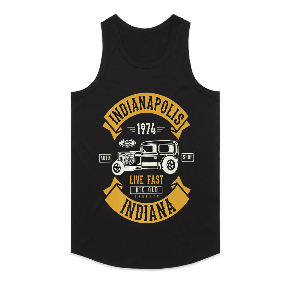 Indianapolis Vintage Hot Rod T-Shirt – Classic Muscle Car Tribute