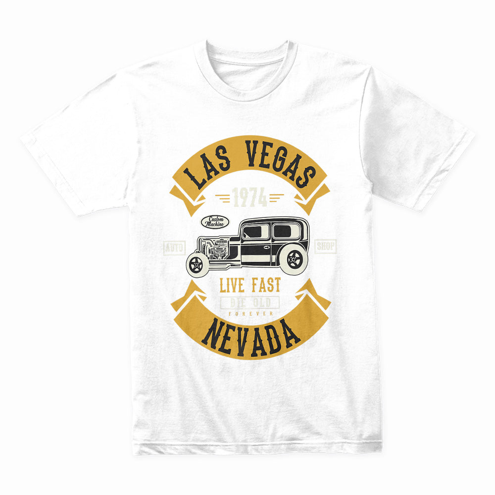 Las Vegas Vintage Hot Rod T-Shirt – Classic Muscle Car Lovers Tee