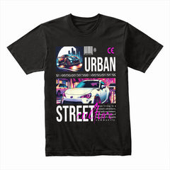 Urban Street Culture JDM Graphic Tee – Neon Night Racing Aesthetic