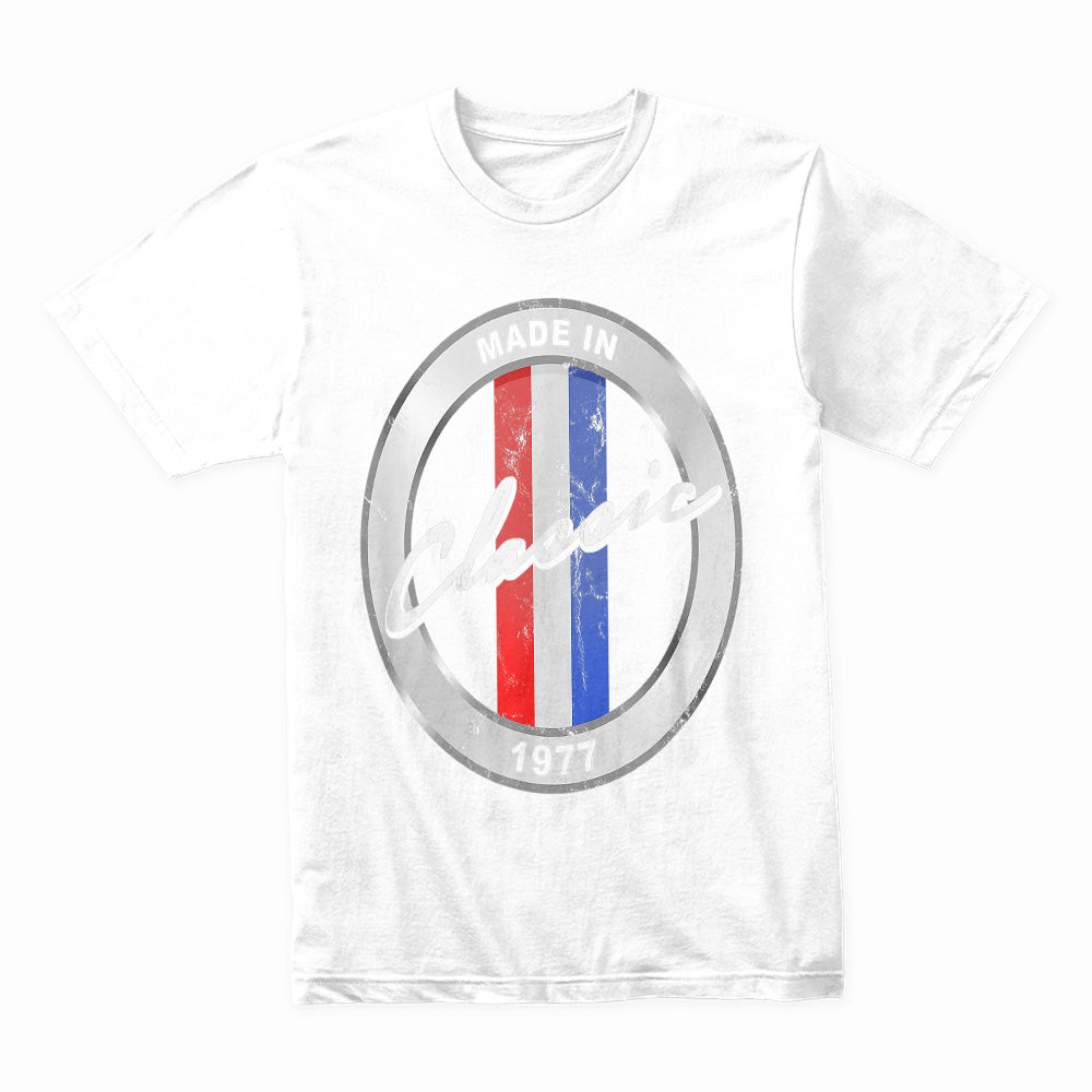 Made In 1977 Classic Vintage T-Shirt – 44th Birthday Gift for Car Lovers