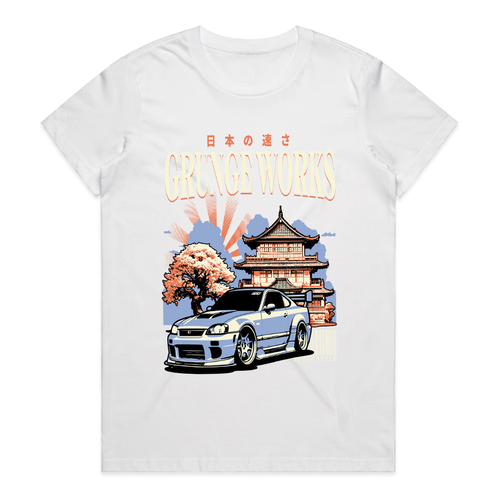 JDM Aesthetic "Grunge Works" T-Shirt – Japanese Street Racing Culture