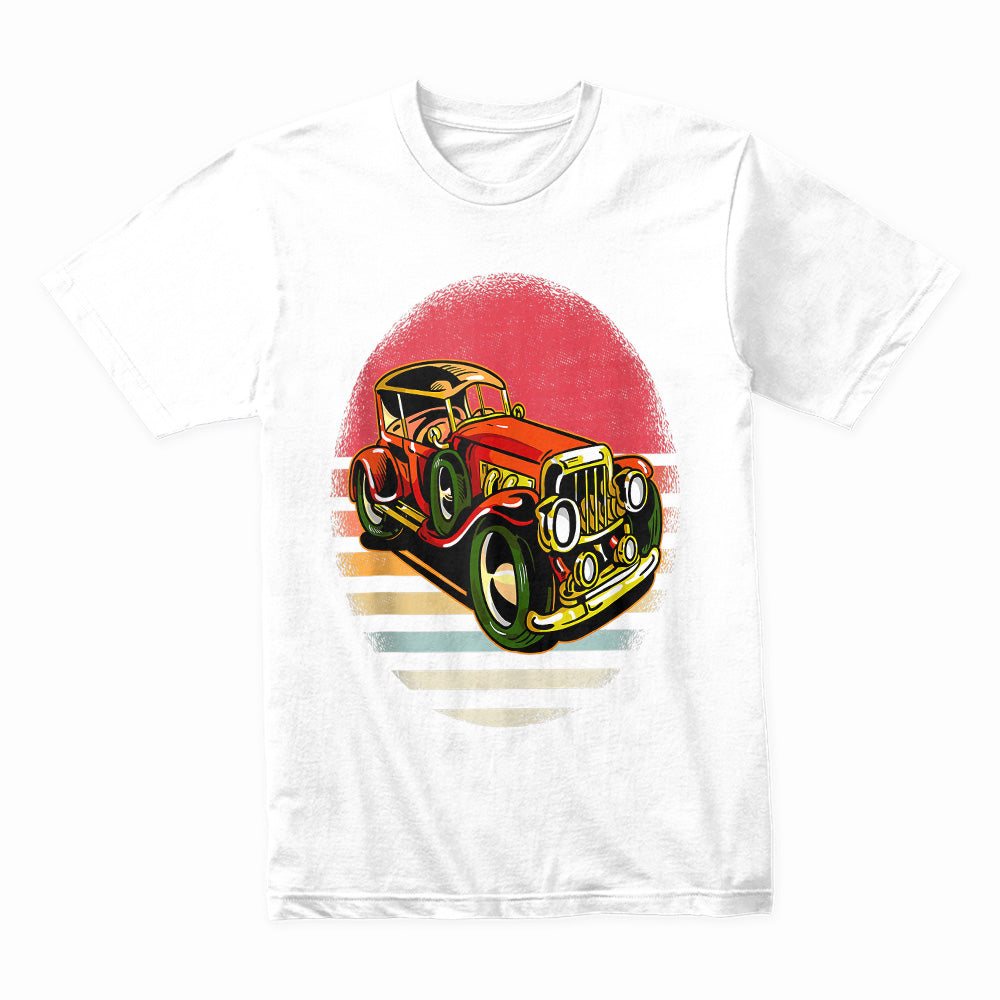 Vintage Hot Rod Sunset T-Shirt – Retro Classic Car Enthusiast Tee