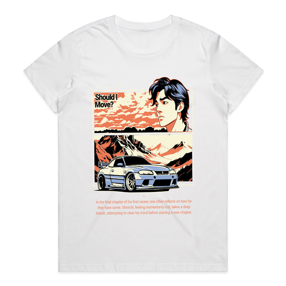 Manga-Inspired JDM Skyline T-Shirt – "Should I Move?" Streetwear