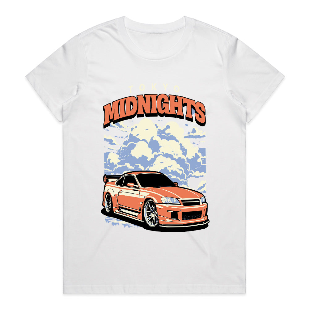 Tokyo Midnights" JDM Skyline T-Shirt – Japanese Street Racing Aesthetic