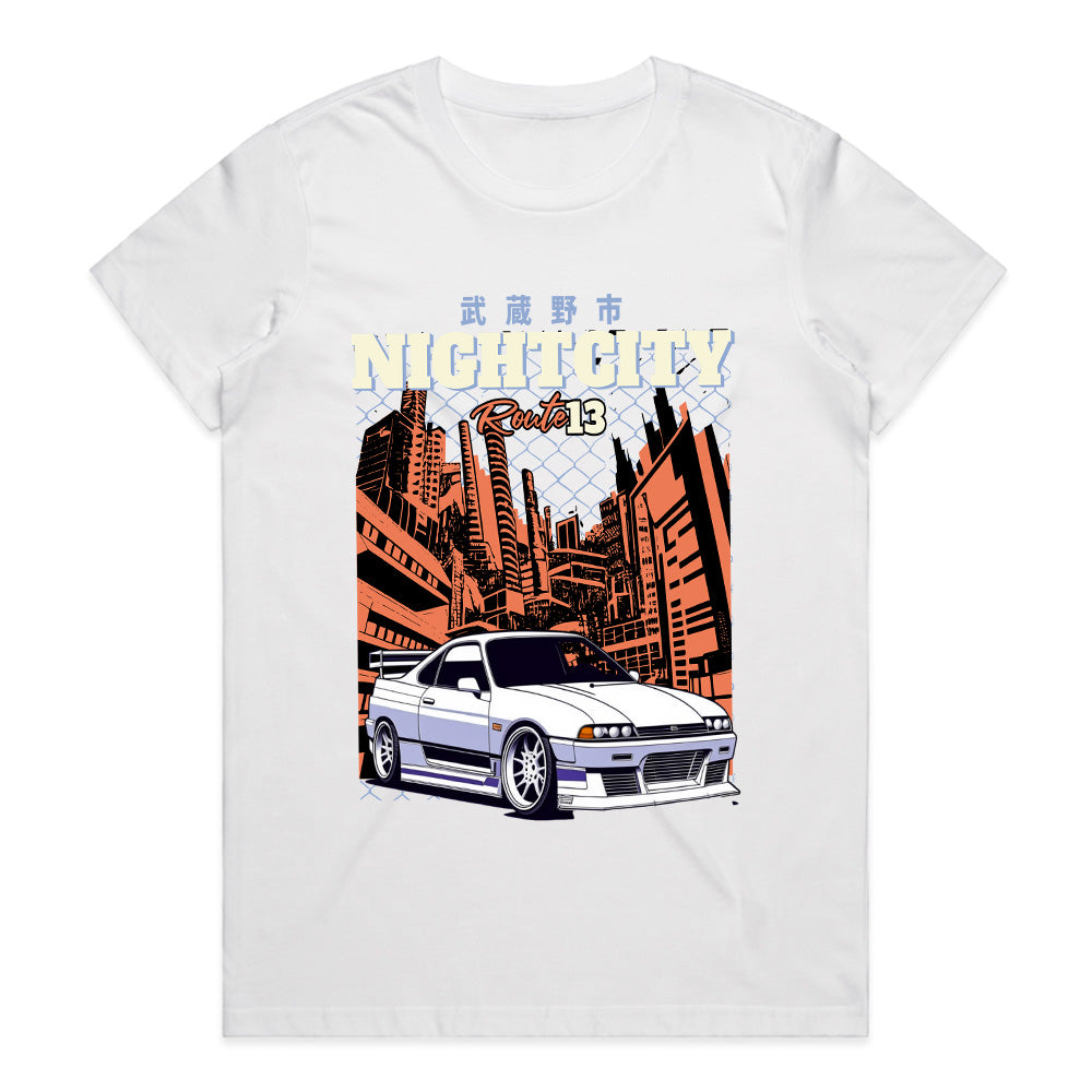 Night City Route 13" JDM Skyline T-Shirt – Tokyo Street Racing Aesthetic