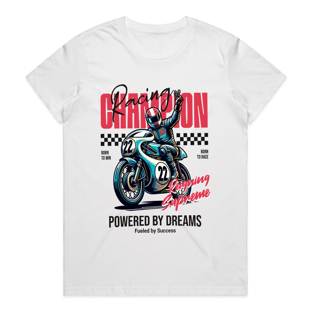 Champion Racer – Reigning Supreme Motorcycle Streetwear T-Shirt