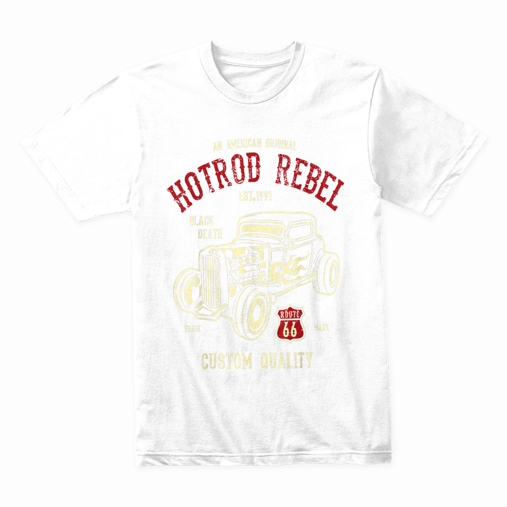 Hot Rod Rebel T-Shirt – Vintage Route 66 Classic Car Muscle Tee