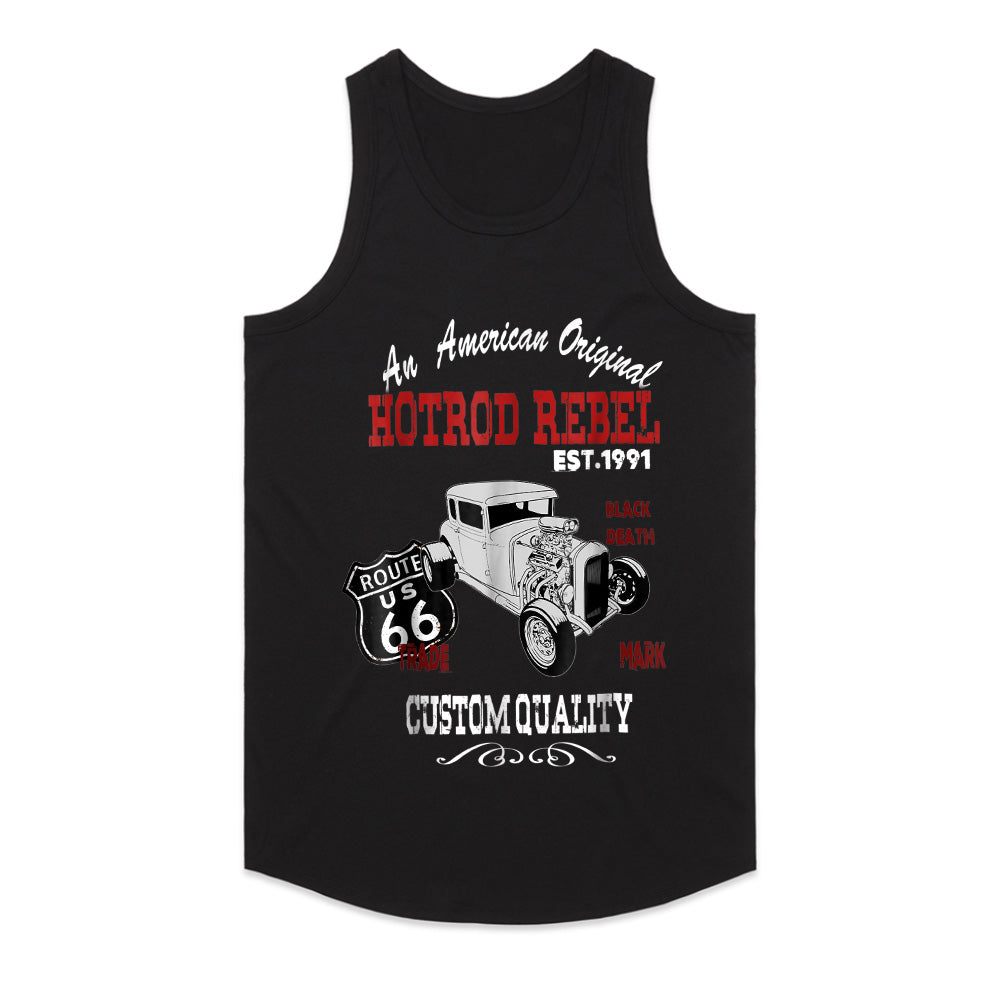 Hotrod Rebel Route 66 T-Shirt – Vintage Custom Quality American Classic Car Tee