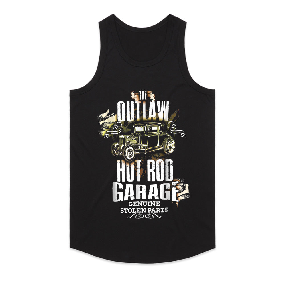 Outlaw Hot Rod Garage T-Shirt – Vintage Custom Car Tee for Gearheads & Auto Enthusiasts